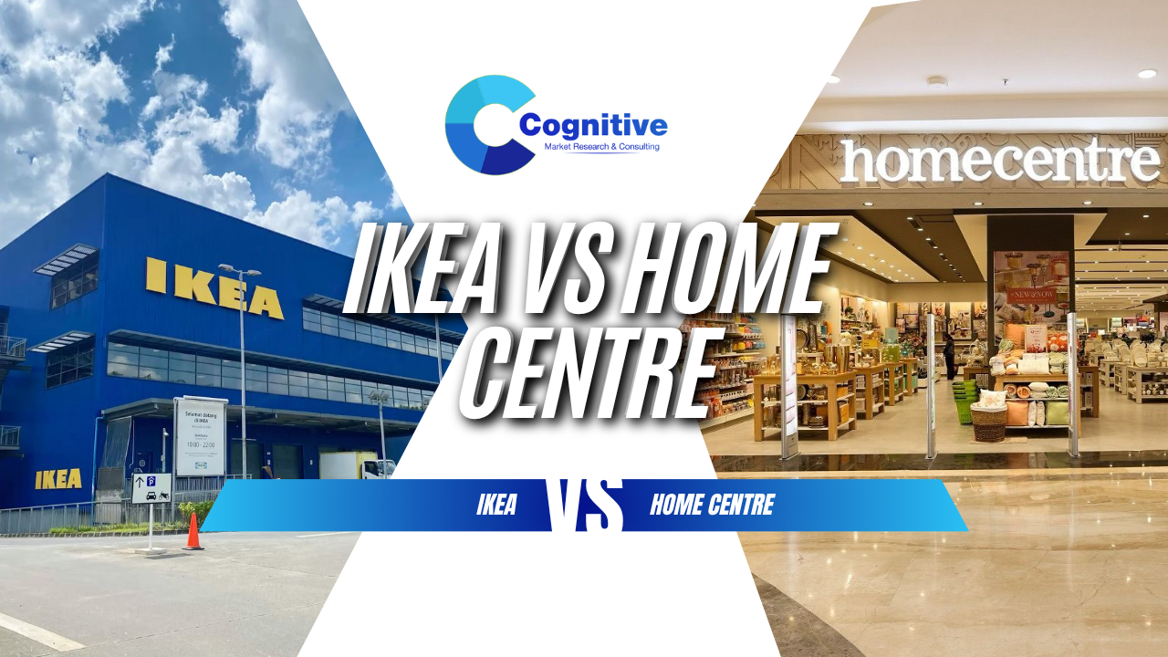 A home furniture, households, comparison featuring modern modular setups from IKEA and curated living room furniture from Home Centre.
