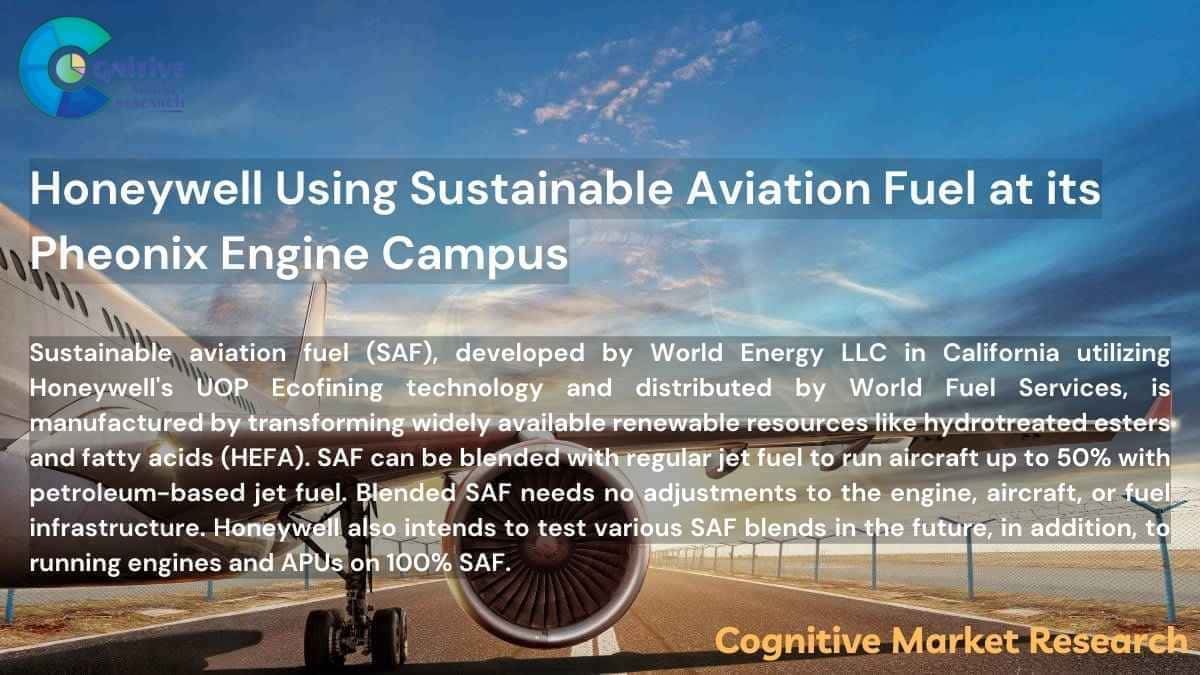 Honeywell Using Sustainable Aviation Fuel at its Pheonix Engine Campus