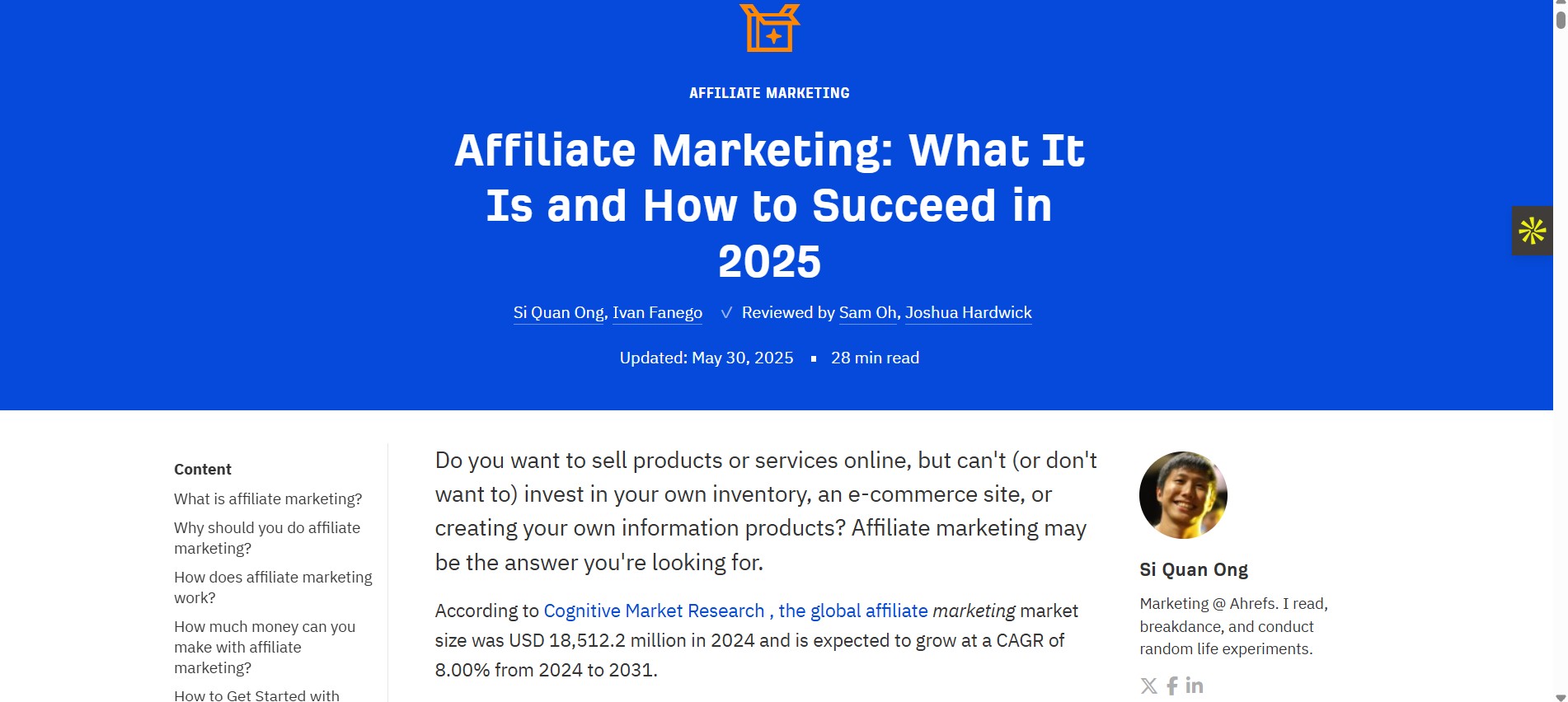 Ahrefs citation screenshot