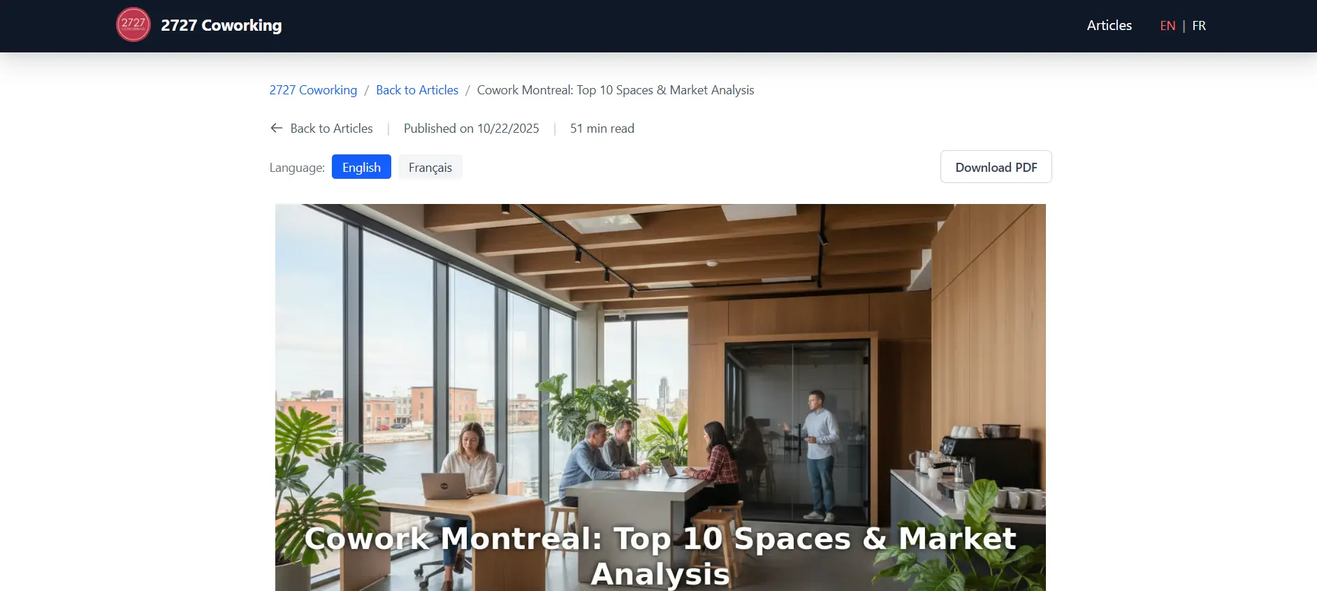 2727 Coworking citation screenshot