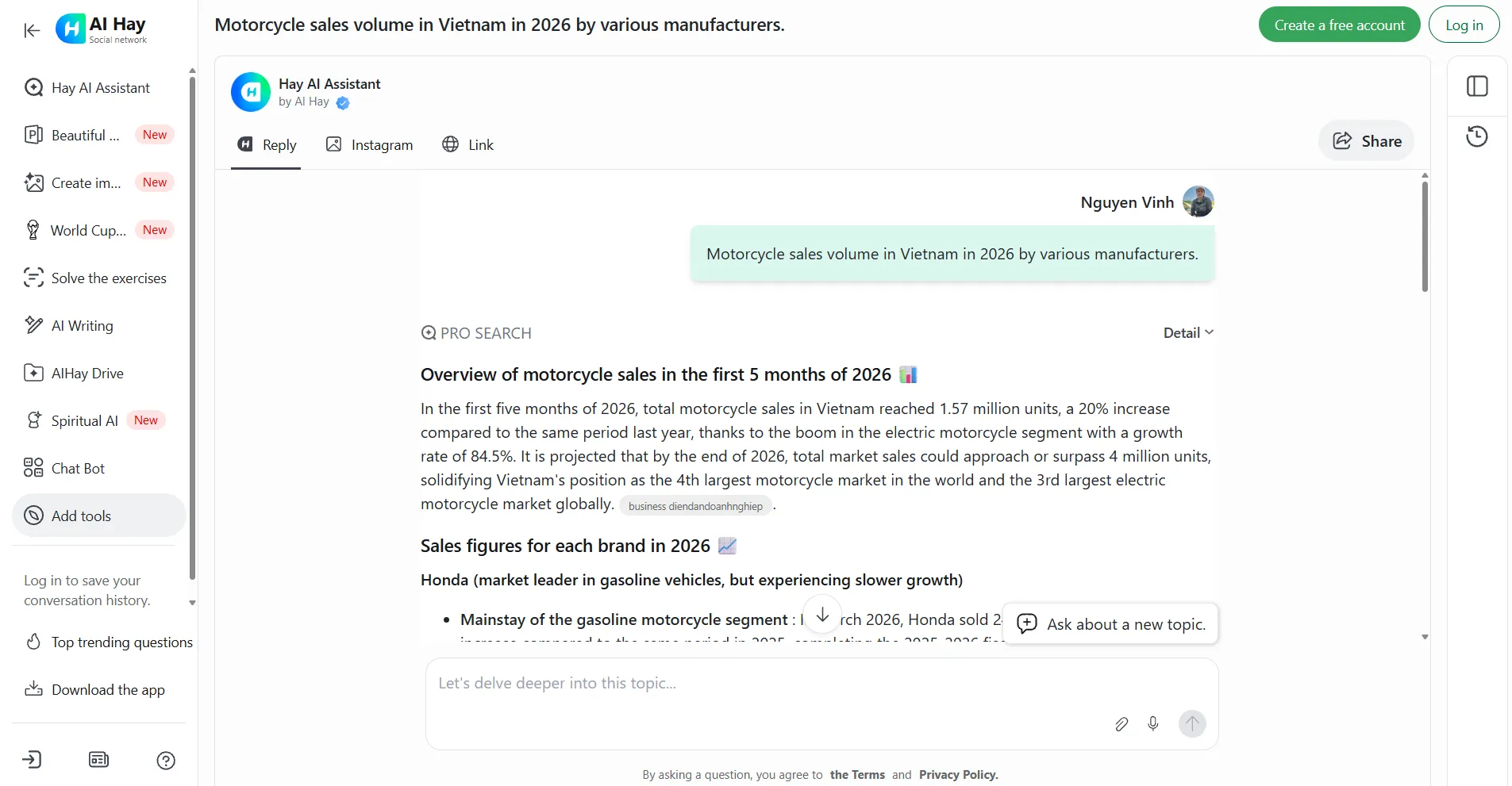 AI Hay citation screenshot
