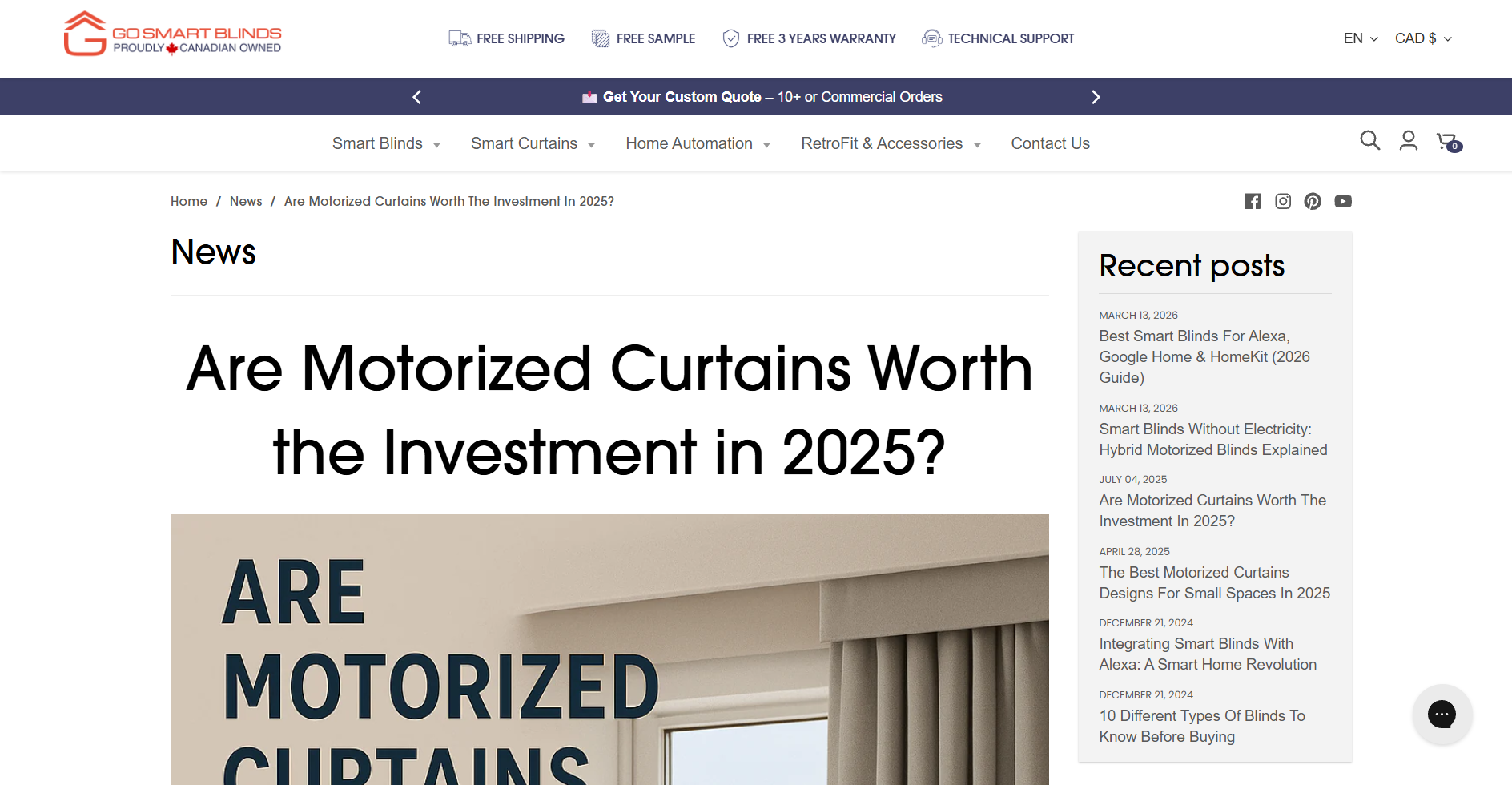 Go Smart Blinds citation screenshot