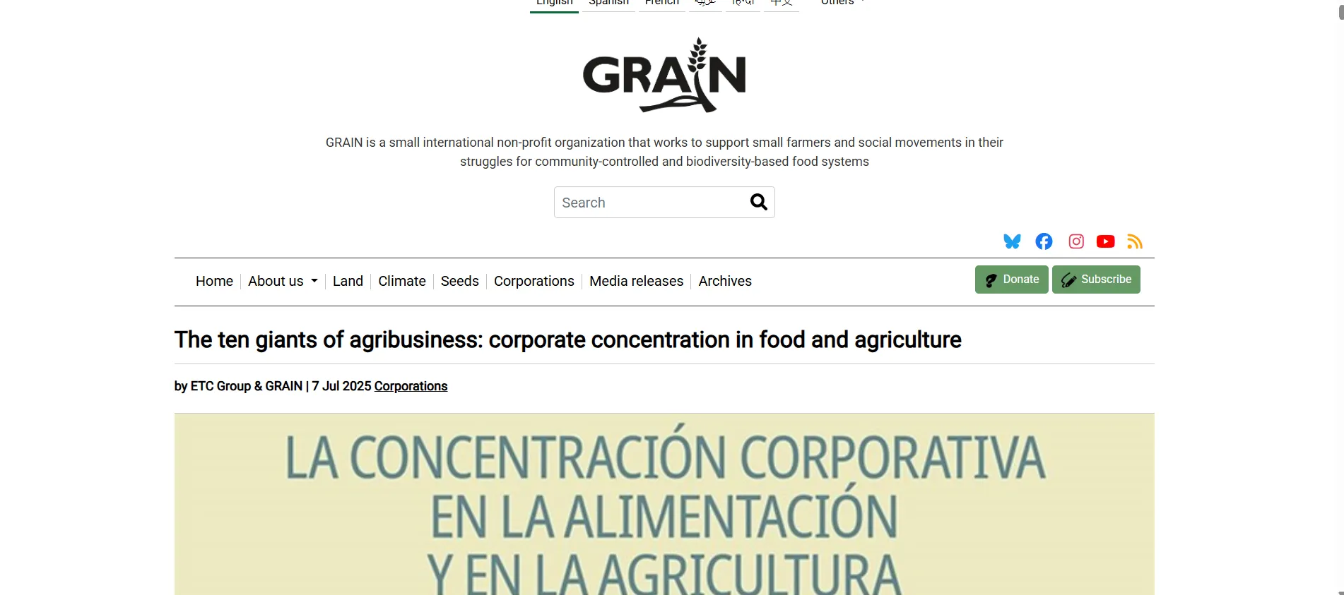 Grain citation screenshot