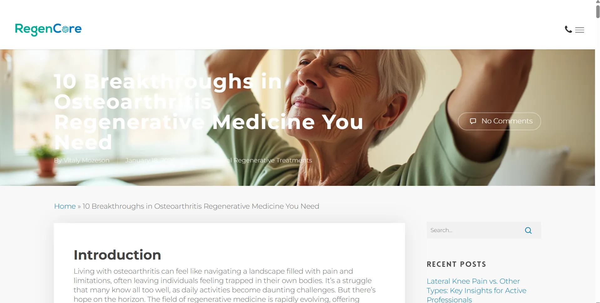 Regen care citation screenshot