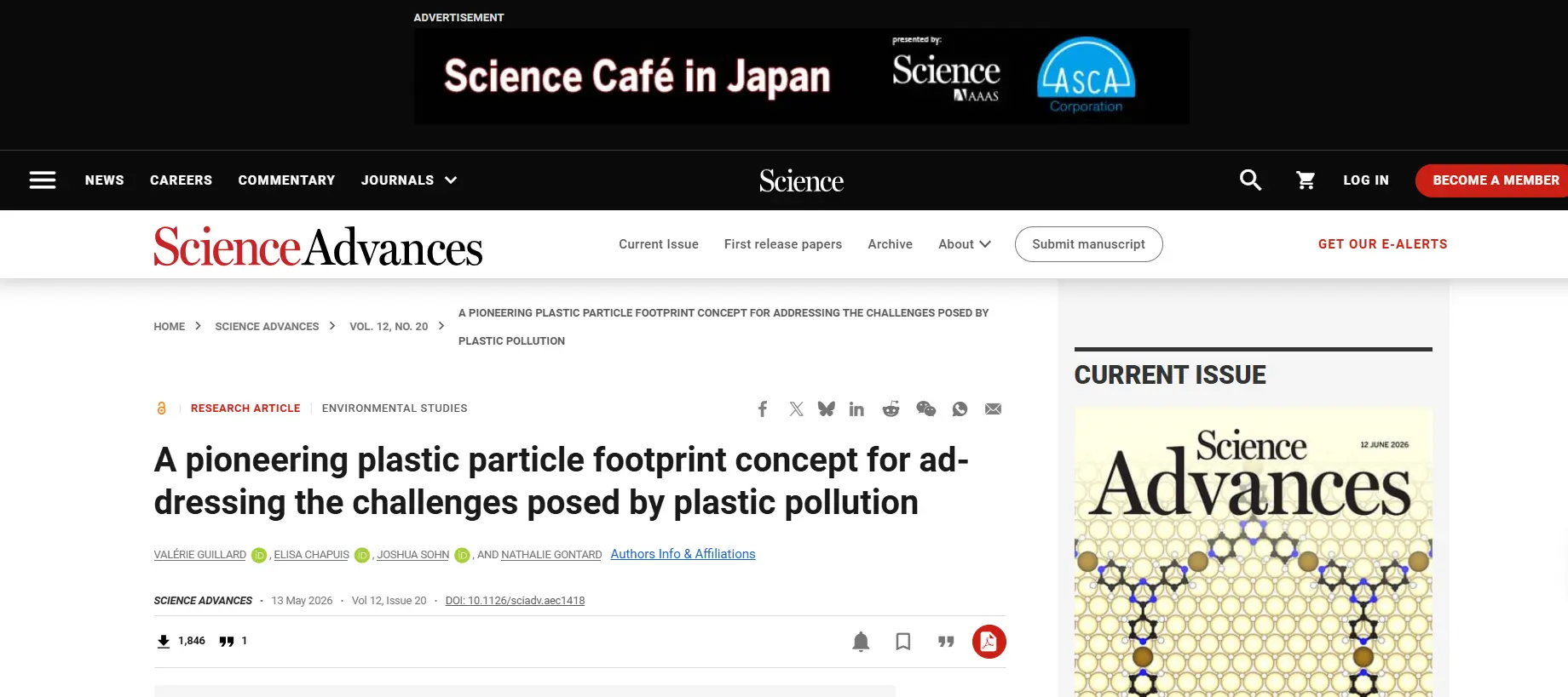 Science Advances citation screenshot