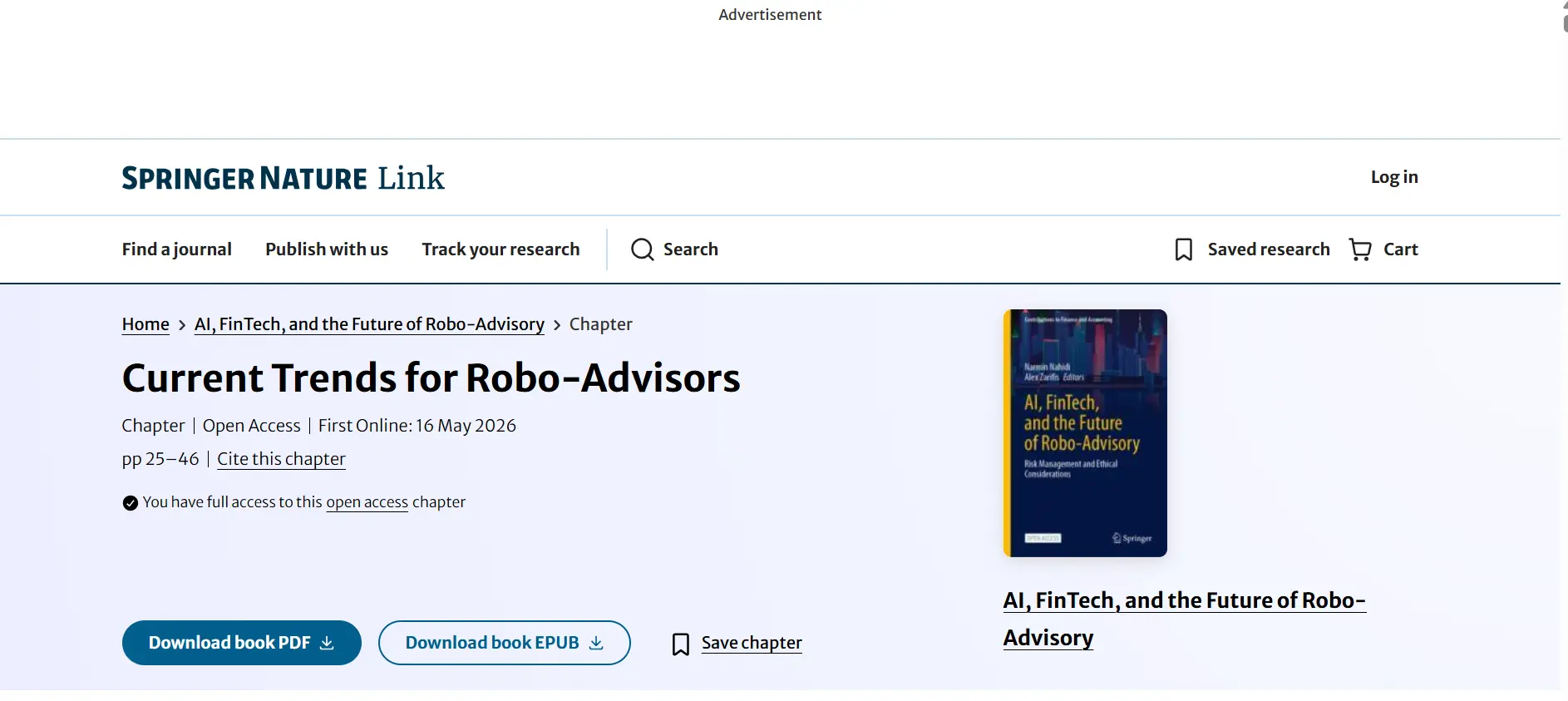 Springer Nature Link citation screenshot