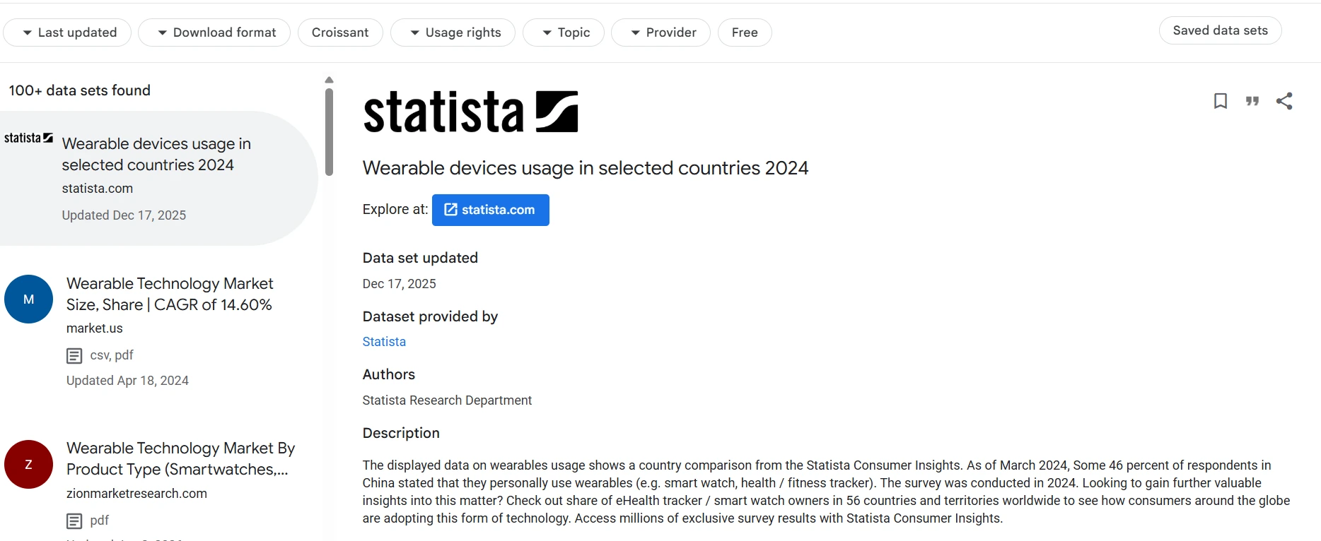 Statista citation screenshot