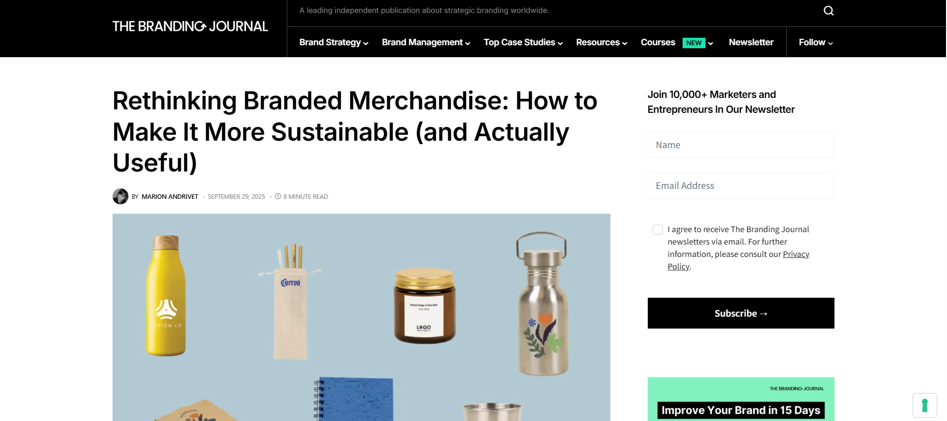 The Branding Journal citation screenshot