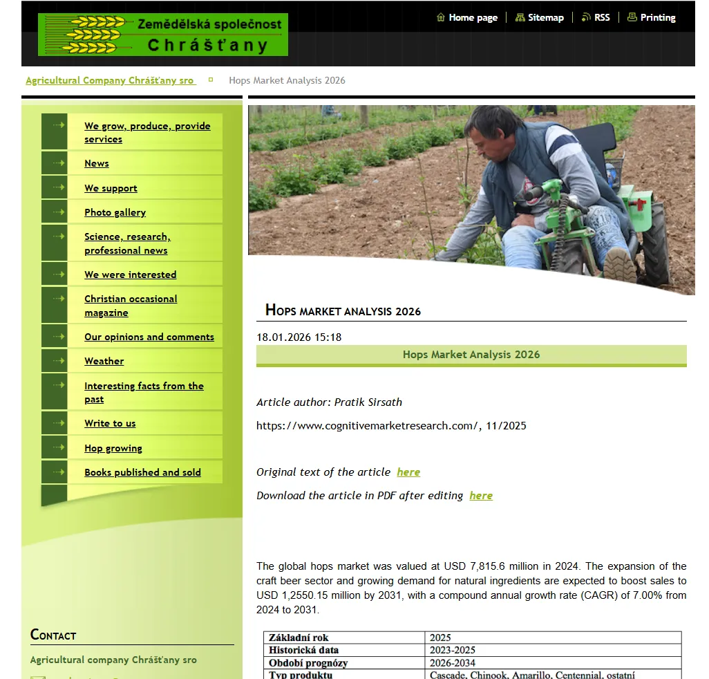 Zemedelska Spolecnost Chrastany citation screenshot