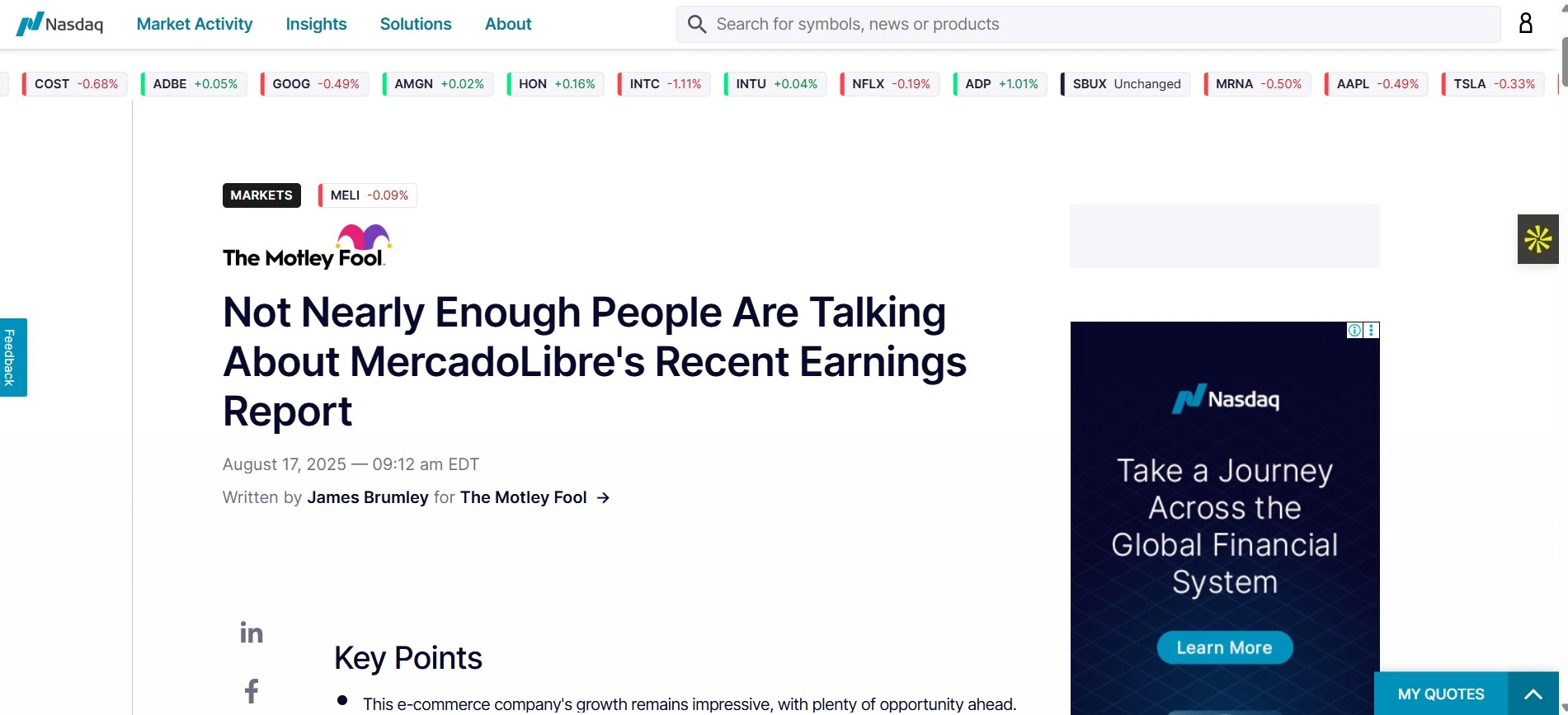 Nasdaq citation screenshot